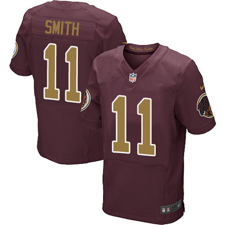 Nike Redskins #11 Alex Smith Burgundy Red Alternate Men's Stitched NFL 80TH Throwback Elite Jersey Nike Redskins #11 Alex Smith Burgundy Red Alternate Men's Stitched NFL 80TH Throwback Elite Jersey