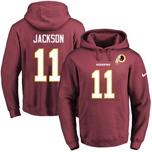 Nike Redskins #11 DeSean Jackson Burgundy Red Name & Number Pullover NFL Hoodie Nike Redskins #11 DeSean Jackson Burgundy Red Name & Number Pullover NFL Hoodie