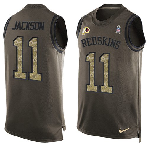 Nike Redskins #11 DeSean Jackson Green Men's Stitched NFL Limited Salute To Service Tank Top Jersey Nike Redskins #11 DeSean Jackson Green Men's Stitched NFL Limited Salute To Service Tank Top Jersey