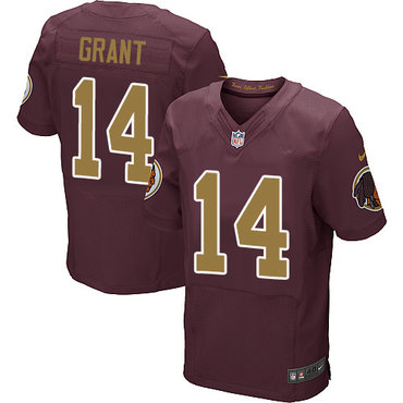Nike Redskins #14 Ryan Grant Burgundy Red Alternate Men's Stitched NFL 80TH Throwback Elite Jersey