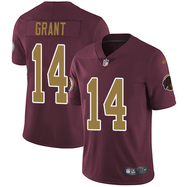 Nike Redskins #14 Ryan Grant Burgundy Red Alternate Men's Stitched NFL Vapor Untouchable Limited Jersey Nike Redskins #14 Ryan Grant Burgundy Red Alternate Men's Stitched NFL Vapor Untouchable Limited Jersey