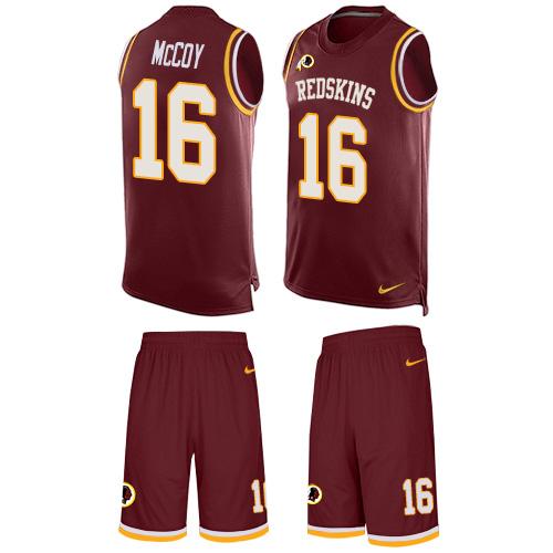 Nike Redskins #16 Colt McCoy Burgundy Red Team Color Men's Stitched NFL Limited Tank Top Suit Jersey Nike Redskins #16 Colt McCoy Burgundy Red Team Color Men's Stitched NFL Limited Tank Top Suit Jersey