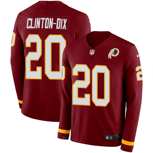Nike Redskins #20 Ha Ha Clinton-Dix Burgundy Red Team Color Men's Stitched NFL Limited Therma Long Sleeve Jersey Nike Redskins #20 Ha Ha Clinton-Dix Burgundy Red Team Color Men's Stitched NFL Limited Therma Long Sleeve Jersey