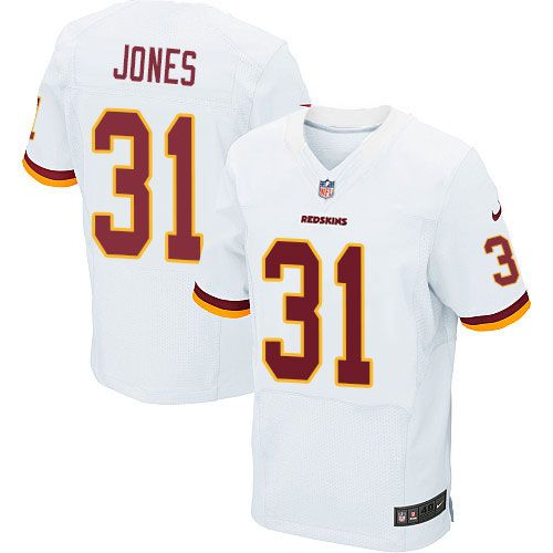 Nike Redskins #31 Matt Jones White Men's Stitched NFL Elite Jersey Nike Redskins #31 Matt Jones White Men's Stitched NFL Elite Jersey
