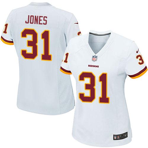 Nike Redskins #31 Matt Jones White Women's Stitched NFL Elite Jersey