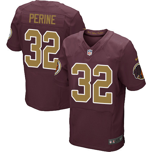 Nike Redskins #32 Samaje Perine Burgundy Red Alternate Men's Stitched NFL 80TH Throwback Elite Jersey
