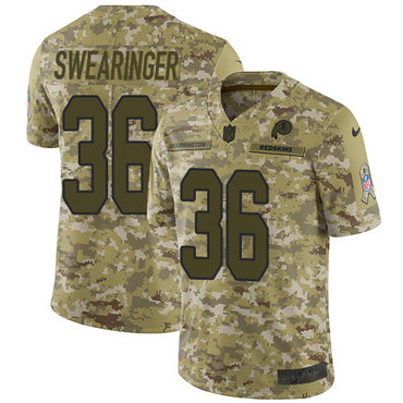 Nike Redskins #36 D.J. Swearinger Camo Men's Stitched NFL Limited 2018 Salute To Service Jersey Nike Redskins #36 D.J. Swearinger Camo Men's Stitched NFL Limited 2018 Salute To Service Jersey