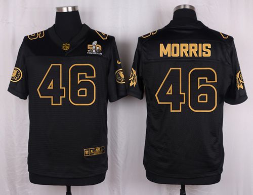 Nike Redskins #46 Alfred Morris Black Men's Stitched NFL Elite Pro Line Gold Collection Jersey