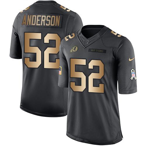 Nike Redskins #52 Ryan Anderson Black Men's Stitched NFL Limited Gold Salute To Service Jersey Nike Redskins #52 Ryan Anderson Black Men's Stitched NFL Limited Gold Salute To Service Jersey