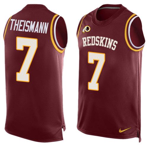 Nike Redskins #7 Joe Theismann Burgundy Red Team Color Men's Stitched NFL Limited Tank Top Jersey Nike Redskins #7 Joe Theismann Burgundy Red Team Color Men's Stitched NFL Limited Tank Top Jersey