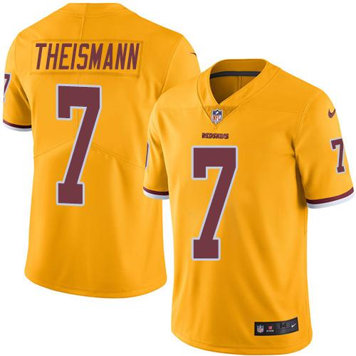 Nike Redskins #7 Joe Theismann Gold Men's Stitched NFL Limited Rush Jersey Nike Redskins #7 Joe Theismann Gold Men's Stitched NFL Limited Rush Jersey
