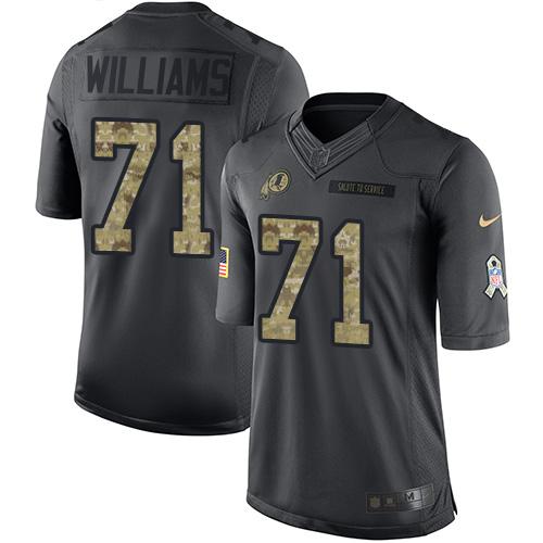 Nike Redskins #71 Trent Williams Black Men's Stitched NFL Limited 2016 Salute to Service Jersey Nike Redskins #71 Trent Williams Black Men's Stitched NFL Limited 2016 Salute to Service Jersey