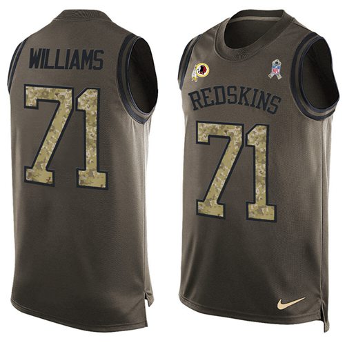 Nike Redskins #71 Trent Williams Green Men's Stitched NFL Limited Salute To Service Tank Top Jersey Nike Redskins #71 Trent Williams Green Men's Stitched NFL Limited Salute To Service Tank Top Jersey