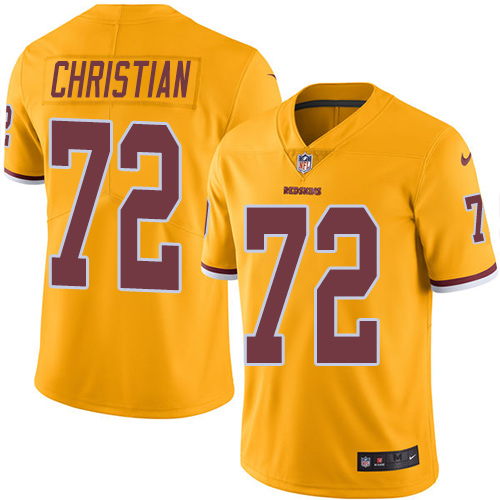 Nike Redskins #72 Geron Christian Gold Men's Stitched NFL Limited Rush Jersey Nike Redskins #72 Geron Christian Gold Men's Stitched NFL Limited Rush Jersey