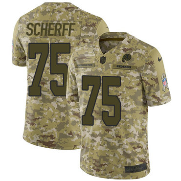 Nike Redskins #75 Brandon Scherff Camo Men's Stitched NFL Limited 2018 Salute To Service Jersey Nike Redskins #75 Brandon Scherff Camo Men's Stitched NFL Limited 2018 Salute To Service Jersey