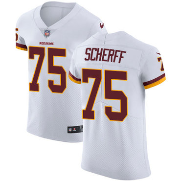 Nike Redskins #75 Brandon Scherff White Men's Stitched NFL Vapor Untouchable Elite Jersey Nike Redskins #75 Brandon Scherff White Men's Stitched NFL Vapor Untouchable Elite Jersey