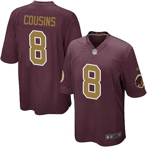 Nike Redskins #8 Kirk Cousins Burgundy Red Alternate Youth Stitched NFL Elite Jersey