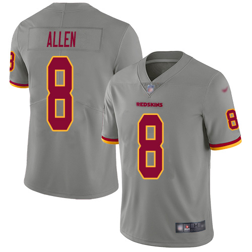 Nike Redskins #8 Kyle Allen Gray Men's Stitched NFL Limited Inverted Legend Jersey Nike Redskins #8 Kyle Allen Gray Men's Stitched NFL Limited Inverted Legend Jersey