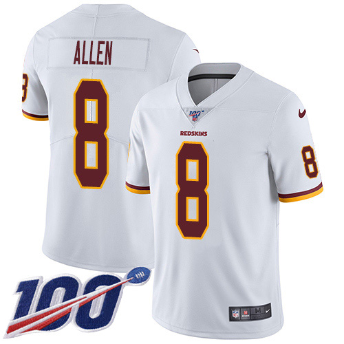 Nike Redskins #8 Kyle Allen White Men's Stitched NFL 100th Season Vapor Untouchable Limited Jersey Nike Redskins #8 Kyle Allen White Men's Stitched NFL 100th Season Vapor Untouchable Limited Jersey