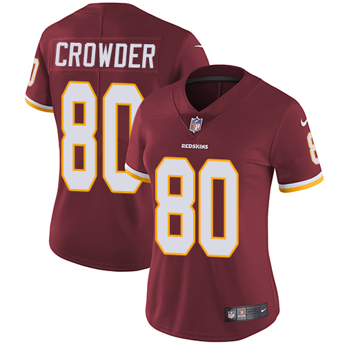 Nike Redskins #80 Jamison Crowder Burgundy Red Team Color Women's Stitched NFL Vapor Untouchable Limited Jersey