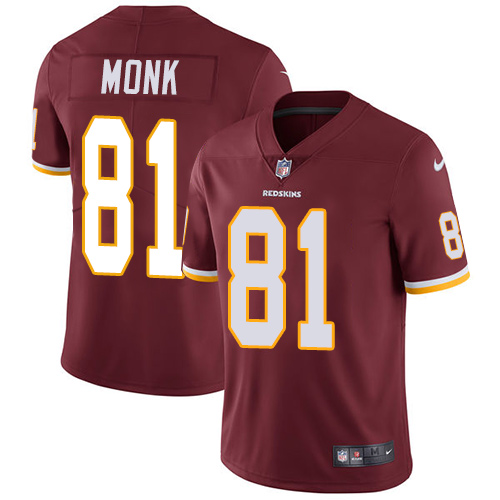 Nike Redskins #81 Art Monk Burgundy Red Team Color Men's Stitched NFL Vapor Untouchable Limited Jersey Nike Redskins #81 Art Monk Burgundy Red Team Color Men's Stitched NFL Vapor Untouchable Limited Jersey