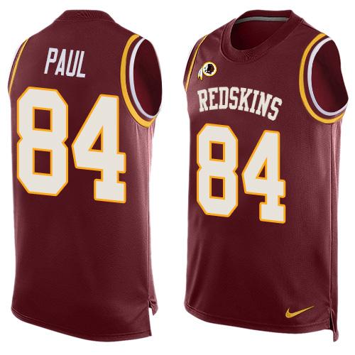 Nike Redskins #84 Niles Paul Burgundy Red Team Color Men's Stitched NFL Limited Tank Top Jersey Nike Redskins #84 Niles Paul Burgundy Red Team Color Men's Stitched NFL Limited Tank Top Jersey