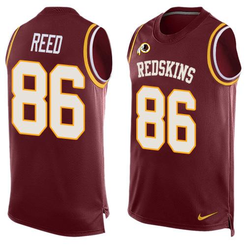 Nike Redskins #86 Jordan Reed Burgundy Red Team Color Men's Stitched NFL Limited Tank Top Jersey Nike Redskins #86 Jordan Reed Burgundy Red Team Color Men's Stitched NFL Limited Tank Top Jersey