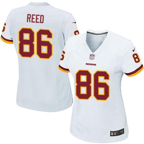 Nike Redskins #86 Jordan Reed White Women's Stitched NFL Elite Jersey