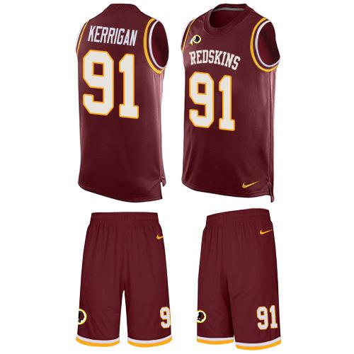Nike Redskins #91 Ryan Kerrigan Burgundy Red Team Color Men's Stitched NFL Limited Tank Top Suit Jersey Nike Redskins #91 Ryan Kerrigan Burgundy Red Team Color Men's Stitched NFL Limited Tank Top Suit Jersey