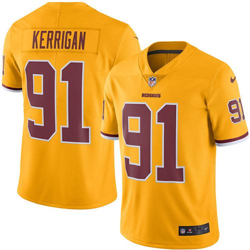Nike Redskins #91 Ryan Kerrigan Gold Men's Stitched NFL Limited Rush Jersey Nike Redskins #91 Ryan Kerrigan Gold Men's Stitched NFL Limited Rush Jersey