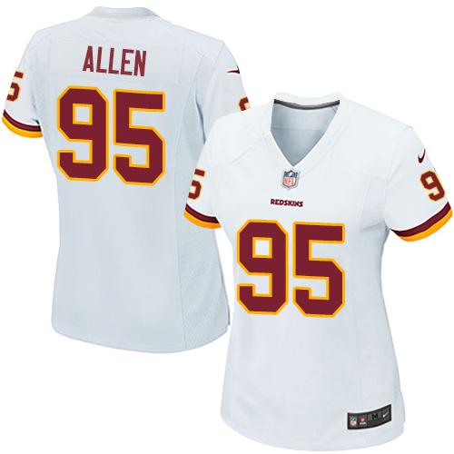 Nike Redskins #95 Jonathan Allen White Women's Stitched NFL Elite Jersey