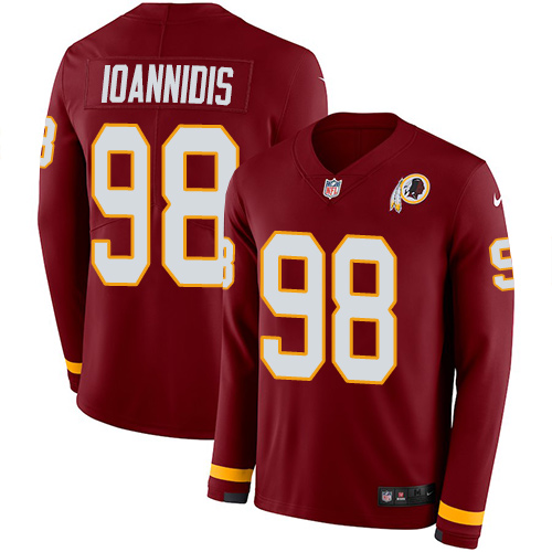 Nike Redskins #98 Matt Ioannidis Burgundy Red Team Color Men's Stitched NFL Limited Therma Long Sleeve Jersey Nike Redskins #98 Matt Ioannidis Burgundy Red Team Color Men's Stitched NFL Limited Therma Long Sleeve Jersey
