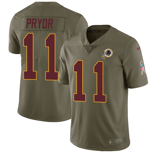 Nike Redskins 11 Terrelle Pryor Olive Salute To Service Limited Jersey