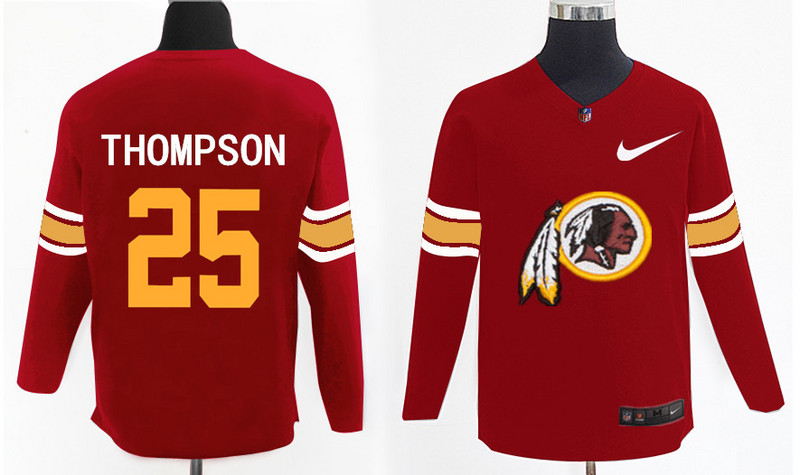 Nike Redskins 25 Chris Thompson Red Knit Sweater Nike Redskins 25 Chris Thompson Red Knit Sweater