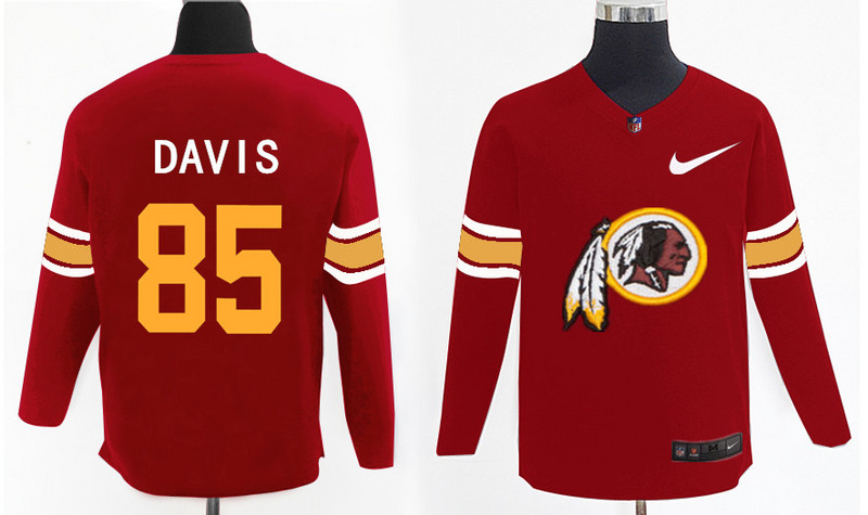 Nike Redskins 85 Vernon Davis Red Knit Sweater