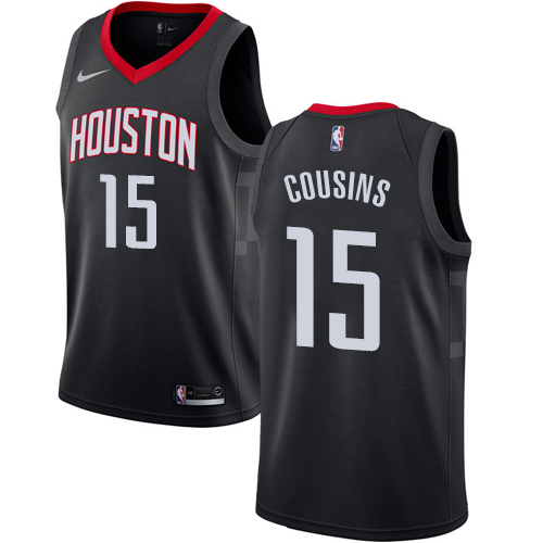 Nike Rockets #15 DeMarcus Cousins Black NBA Swingman Statement Edition Jersey Nike Rockets #15 DeMarcus Cousins Black NBA Swingman Statement Edition Jersey