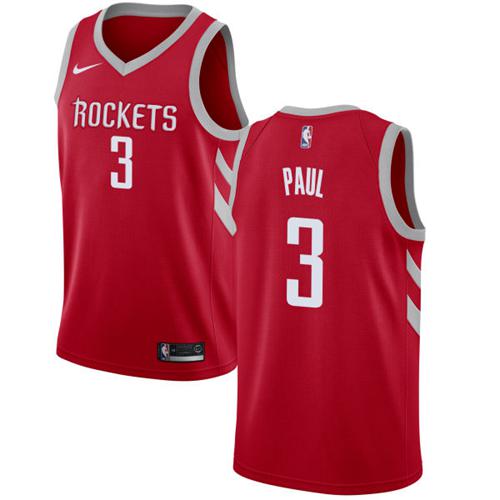 Nike Rockets #3 Chris Paul Red Stitched NBA Swingman Jersey