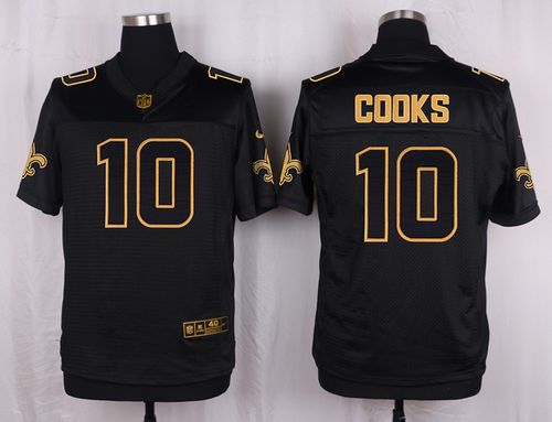 Nike Saints #10 Brandin Cooks Black Men's Stitched NFL Elite Pro Line Gold Collection Jersey Nike Saints #10 Brandin Cooks Black Men's Stitched NFL Elite Pro Line Gold Collection Jersey