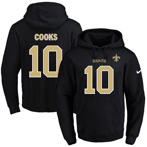 Nike Saints #10 Brandin Cooks Black Name & Number Pullover NFL Hoodie Nike Saints #10 Brandin Cooks Black Name & Number Pullover NFL Hoodie