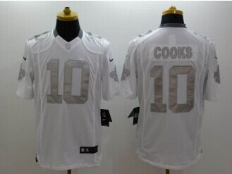 Nike Saints #10 Cooks White NFL Limited Platinum Jersey Nike Saints #10 Cooks White NFL Limited Platinum Jersey