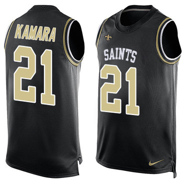 Nike Saints #21 Alvin Kamara Black Team Color Men's Stitched NFL Limited Tank Top Jersey