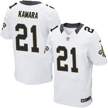 Nike Saints #21 Alvin Kamara White Men's Stitched NFL Elite Jersey