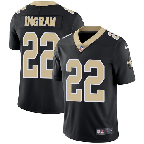 Nike Saints #22 Mark Ingram Black Team Color Men's Stitched NFL Vapor Untouchable Limited Jersey