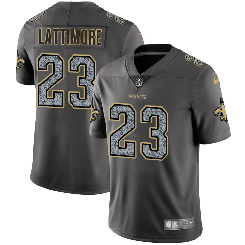 Nike Saints #23 Marshon Lattimore Gray Static Men's NFL Vapor Untouchable Game Jersey