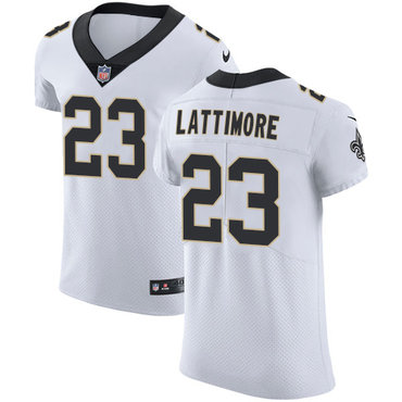 Nike Saints #23 Marshon Lattimore White Men's Stitched NFL Vapor Untouchable Elite Jersey Nike Saints #23 Marshon Lattimore White Men's Stitched NFL Vapor Untouchable Elite Jersey
