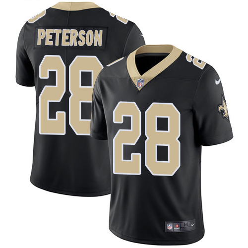 Nike Saints #28 Adrian Peterson Black Team Color Youth Stitched NFL Vapor Untouchable Limited Jersey