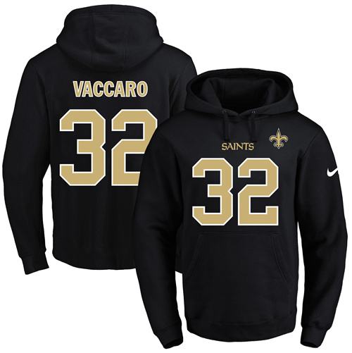 Nike Saints #32 Kenny Vaccaro Black Name & Number Pullover NFL Hoodie Nike Saints #32 Kenny Vaccaro Black Name & Number Pullover NFL Hoodie