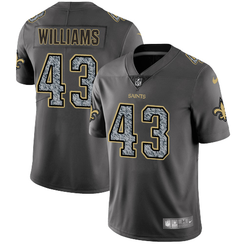 Nike Saints #43 Marcus Williams Gray Static Men's NFL Vapor Untouchable Game Jersey