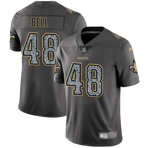 Nike Saints #48 Vonn Bell Gray Static Men's Stitched NFL Vapor Untouchable Limited Jersey