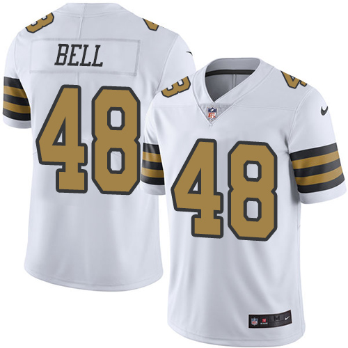 Nike Saints #48 Vonn Bell White Men's Stitched NFL Limited Rush Jersey